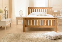 Toulouse Solid Oak Farmhouse Style Bed