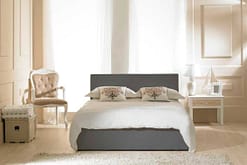 Visage Faux Leather Ottoman Bed Grey
