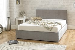 Lucca Fabric Ottoman Bed Stone