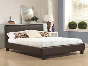 Milano Faux Leather Bed Brown